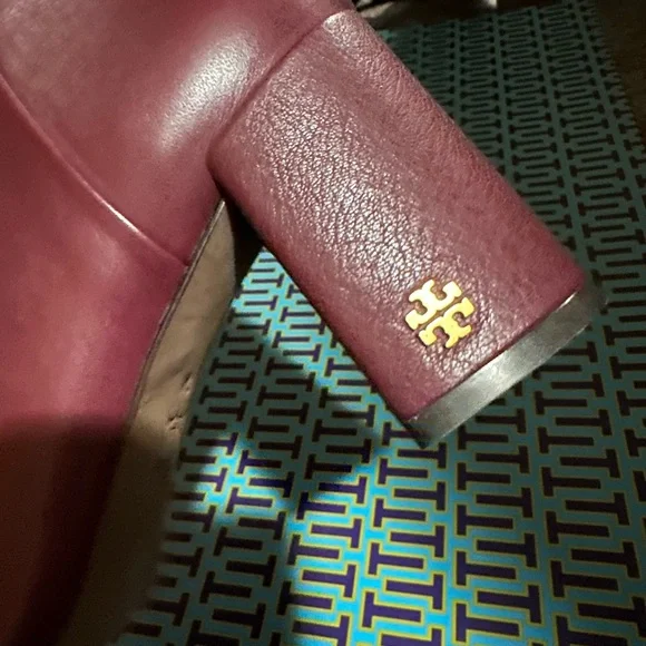 Tory Burch Red Over the Knee Boots with Block Heel - Picture 7 of 8